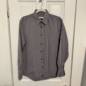 Versace Collection Button-Up Shirt (Gray, M)